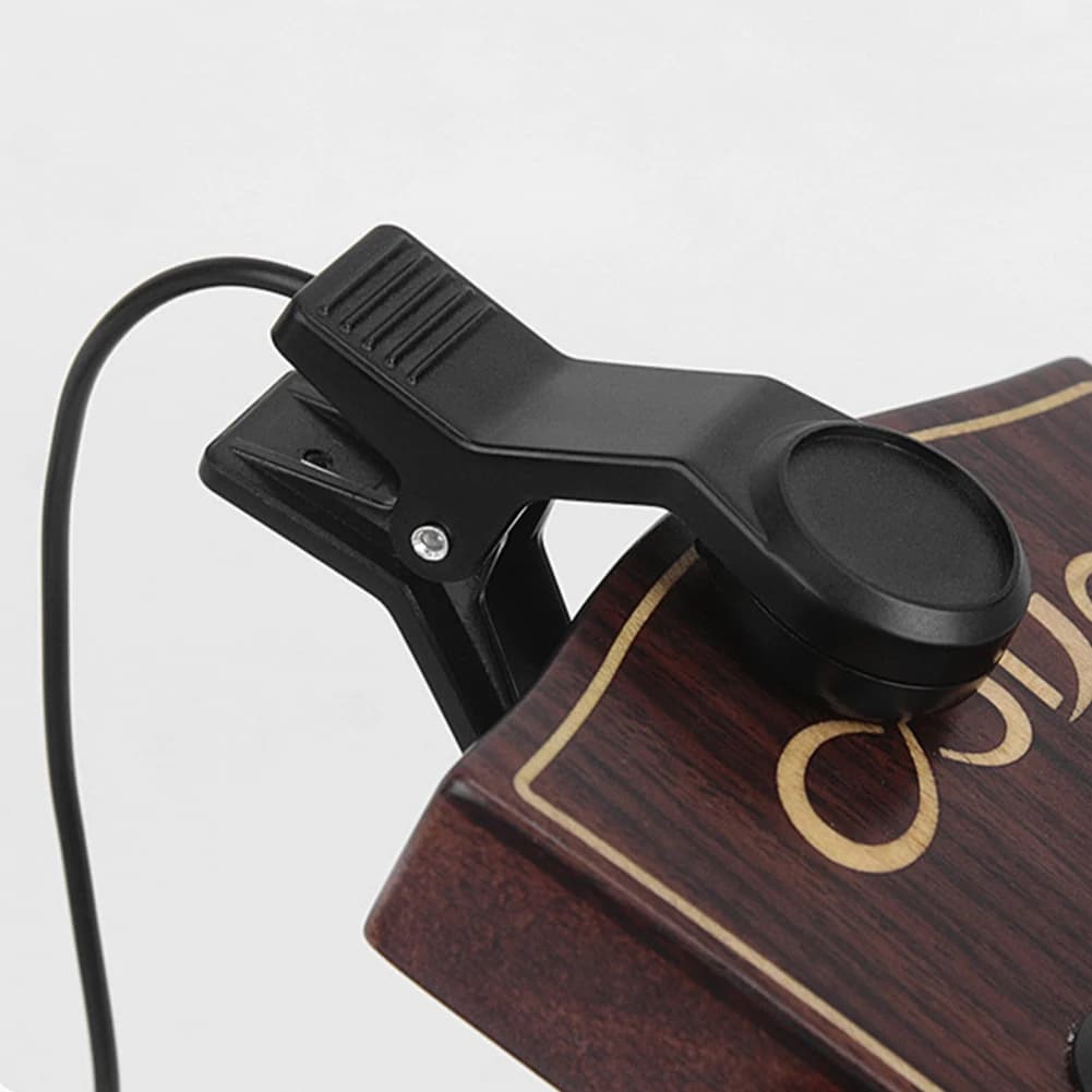 Clip On Pickup Preamplificatore per chitarra Pickup piezoelettrico Amplificatore per sintonizzatore pickup per chitarra universale per strumento a corda Violino Ukulele