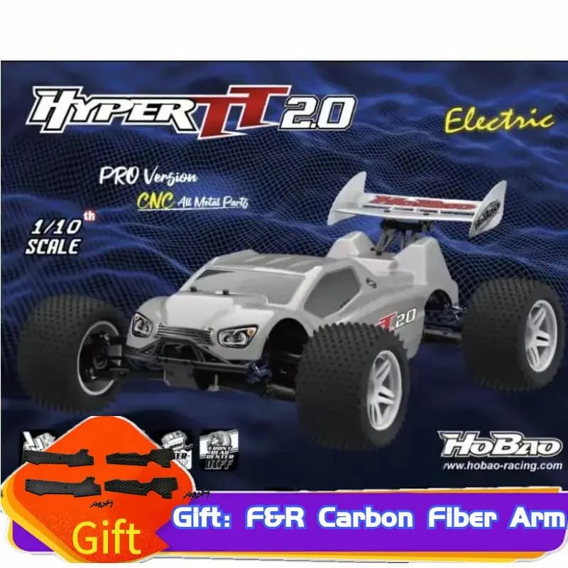 Originale HOBAO TT 2.0 1/10 ARR Truggy Full-veicolo Rinforzo del metallo Rafforzamento del braccio oscillante Regalo F & R Braccio in fibra di carbonio