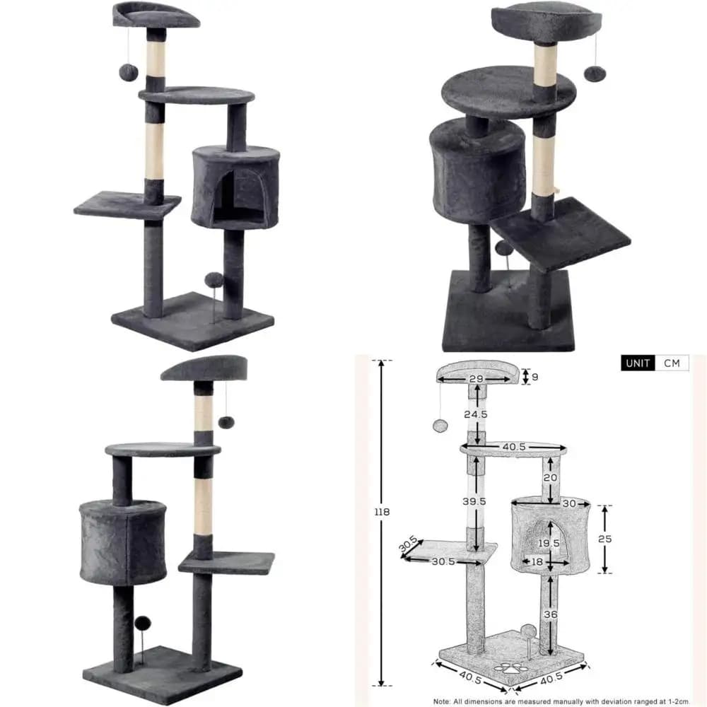 Condo per torre per gatti premium con zampa e struttura da arrampicata per giochi e esercizi indoor, ideale per famiglie multi-gatto