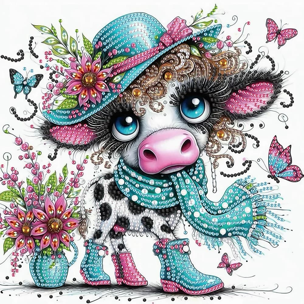 Kit di pittura con diamanti per adulti, diamante di forma speciale di toro alla moda per principianti, pittura artistica con diamanti per regalo di decorazione domestica