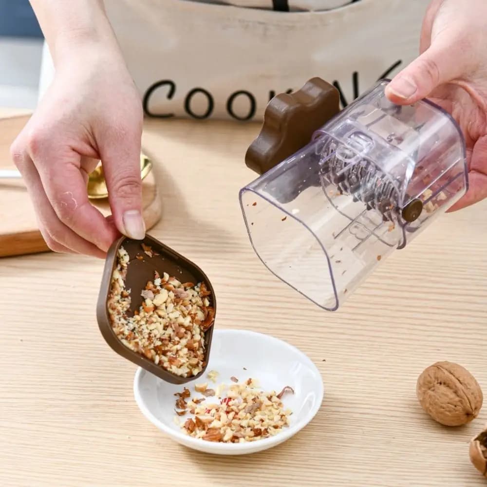 Trituratore Portatile per Noci e Frutta Secca, Macinatore Manuale Multifunzione con Manovella, Spremiagrumi Manuale Staccabile per la Lavorazione della Frutta Secca