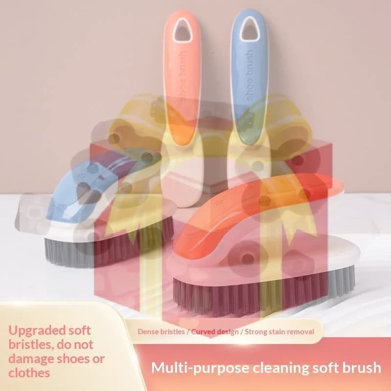 【HG】Cleaning Brushes Soft PP Bristles With Handle Perfect For Shoes Clothes Home Use