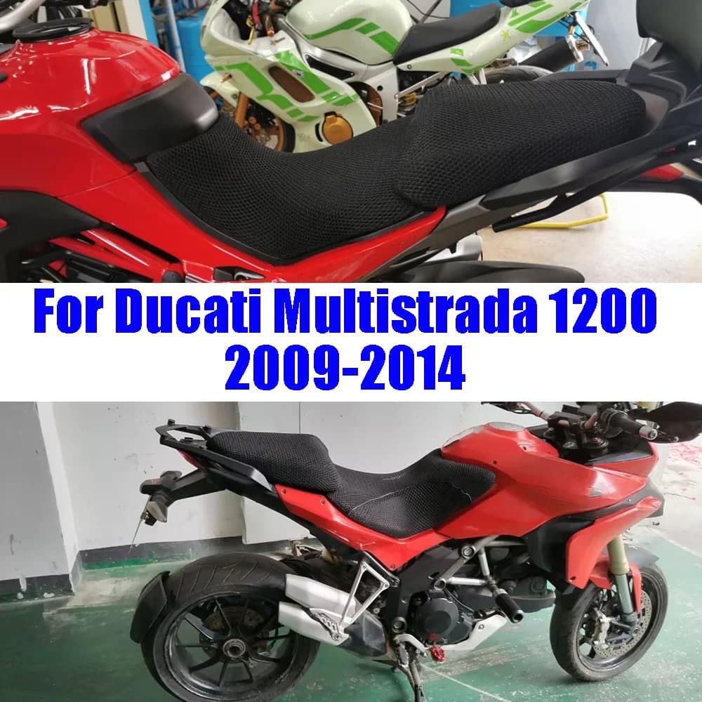 Accessori moto Coprisedile in rete Protezione isolante Fodera per cuscino del sedile per Ducati Multistrada 1200 MTS 1200S MTS1200