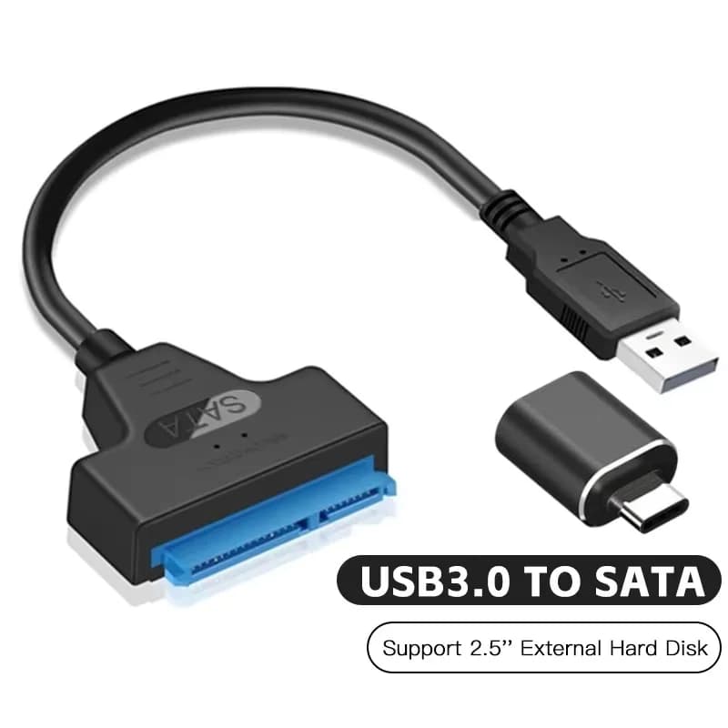 SATA to USB 3.0 Cable, SATA to USB Adapter for 2.5" HDD & SSD Hard Drive Reader/External Hard Drive Converter for SATA III