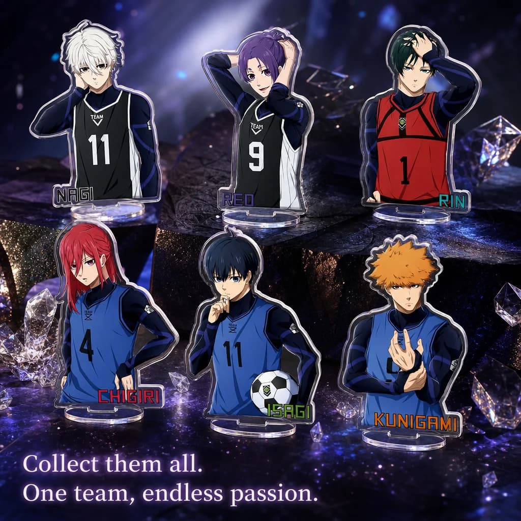 Blue Lock Anime Yoichi Isagi Meguru Bachira Acrylic Stand Figure Desktop Decor Miniature Collectible Gift Drop Shipping