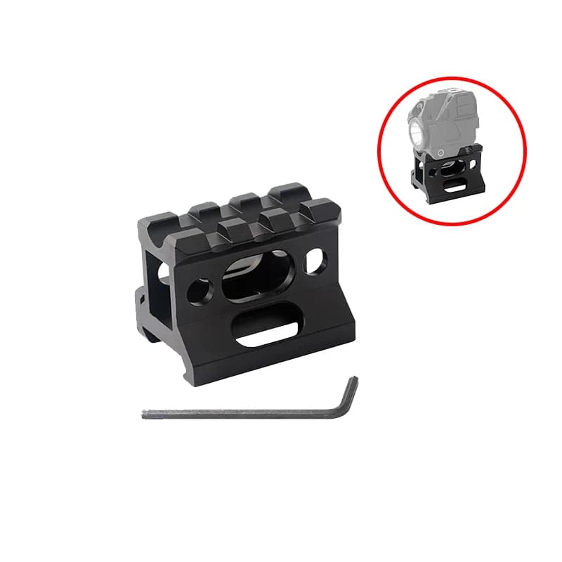 Vedi attraverso il design Staffa montante Supporto per cannocchiale Peso leggero Altezza 1 pollice per ottica torcia elettrica Caccia montata al laser