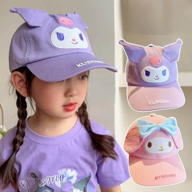 Cartoon Hello Kitty Creative Peripheral Hat For Baseball Hat Spring/Summer New Duck Tongue Sunscreen Hats