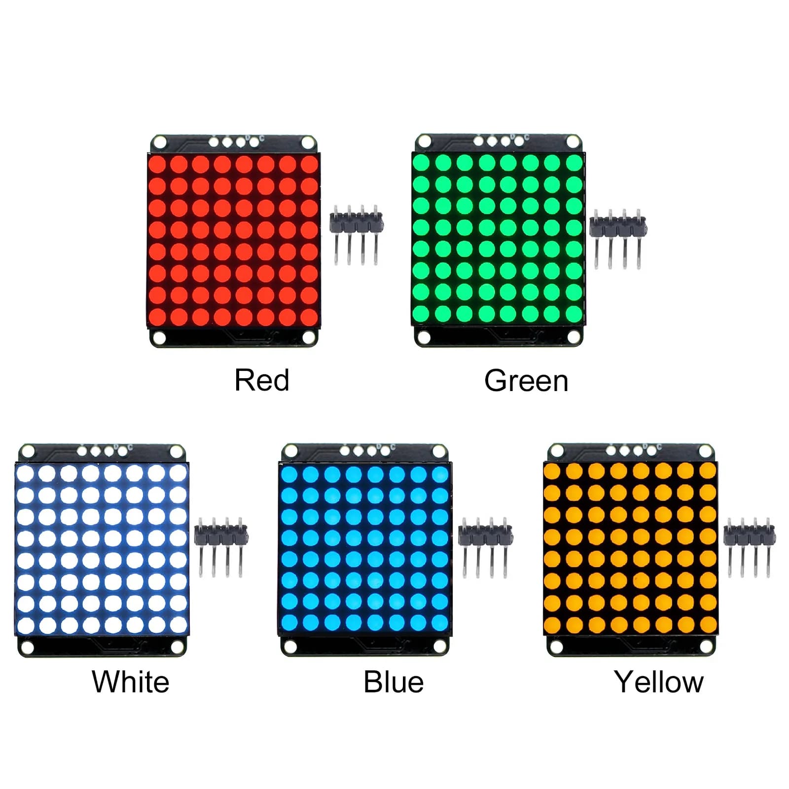8X8 Matrix LED Dot Matrix Display Module I2C Interface LED Display Module HT16K33 Driver LED Matrix Breakout Module for Arduino