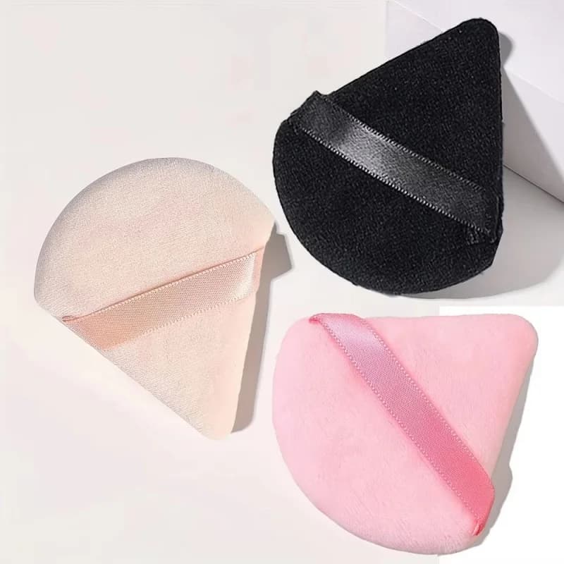 2/6/12 Pieces Spugnette Triangolari in Velvet for Makeup Face and Eyes, Contouring, Shading, Fondotinta, Cosmetic Instrument