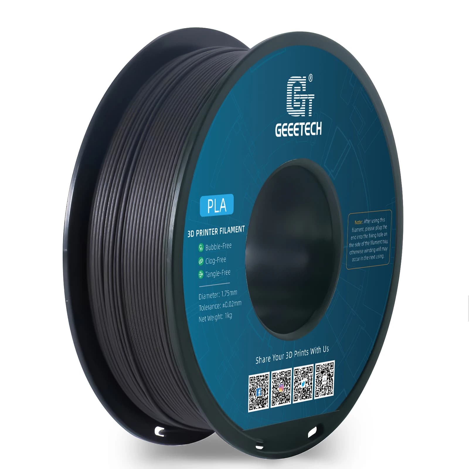 Geeetech Wood PLA 1kg 1.75mm filamento 3d Print wire confezionamento sottovuoto magazzini locali plastica colorata
