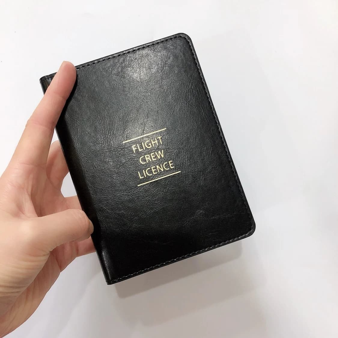 Custodia per passaporto aeronautico in pelle di fascia alta Porta patente pilota Custodia protettiva per patente aeronautica Portafoglio bifold durevole