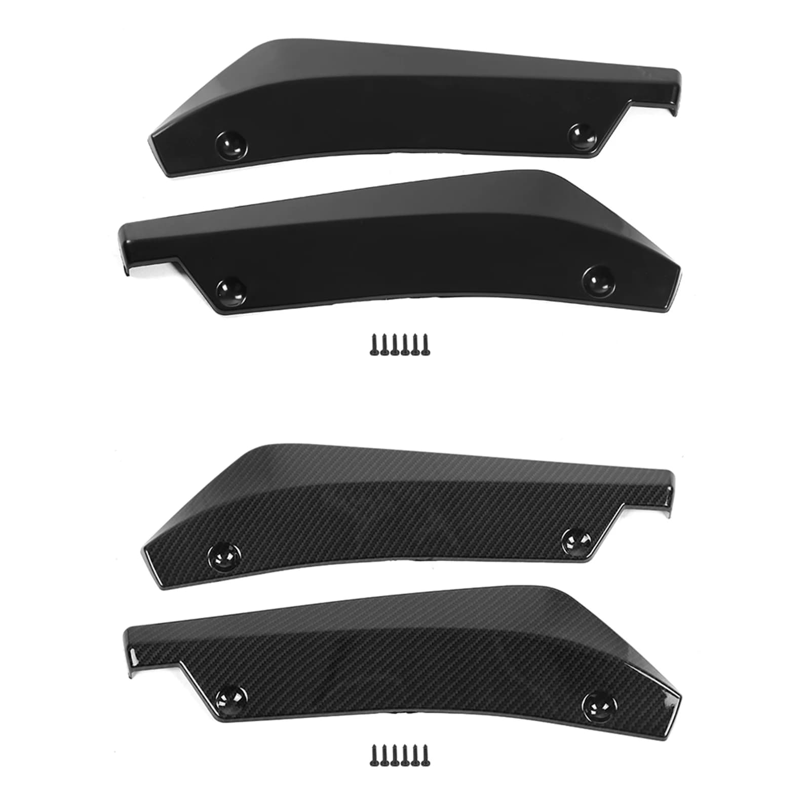 1 Pair of Car Modified Rear Bumper Canard Diffuser Spoiler Lip Splitter Fins Car Body Spoiler Rear Bumper Lip Splitter