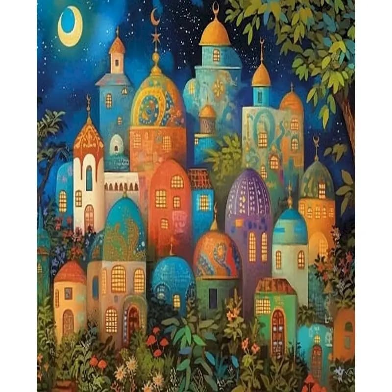 Quadro senza cornice, pittura diamante 5D fai da te, immagine con strass, ricamo diamante, paesaggio, punto croce, mosaico rosa, decorazione per la casa