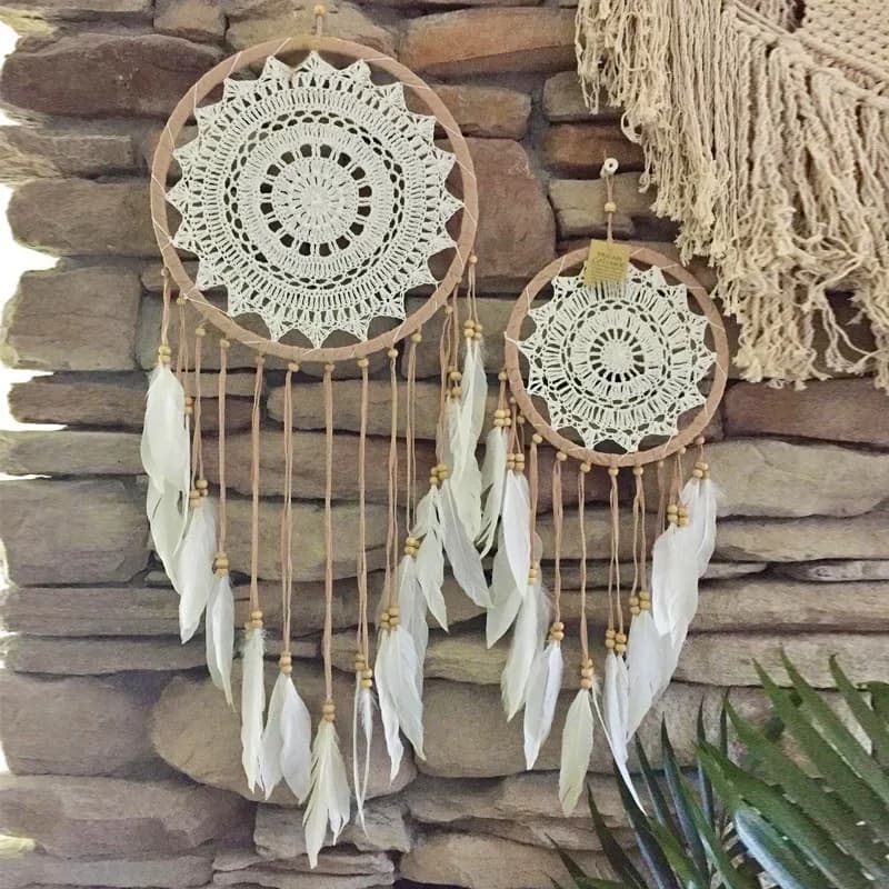 Handmade Feather Dream Catcher Wall Hanging Decorations Girls Heart Photography Background Wall Painting Tapestry Creative Ho...