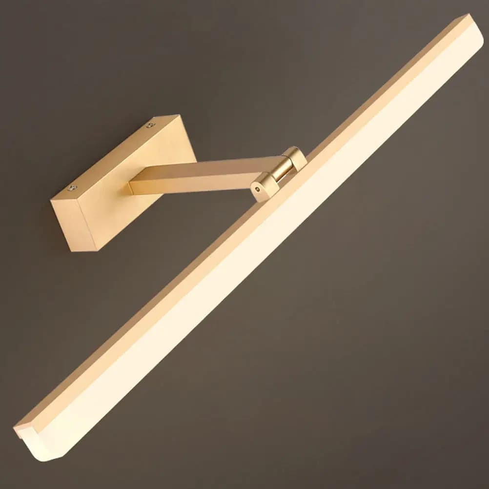 Lampada a LED per Specchio in Acciaio Inox 9W 40cm Luce Bianca Dorata Pratica Illuminazione per Specchio da Trucco Impermeabile Lampada da Parete per Bagno