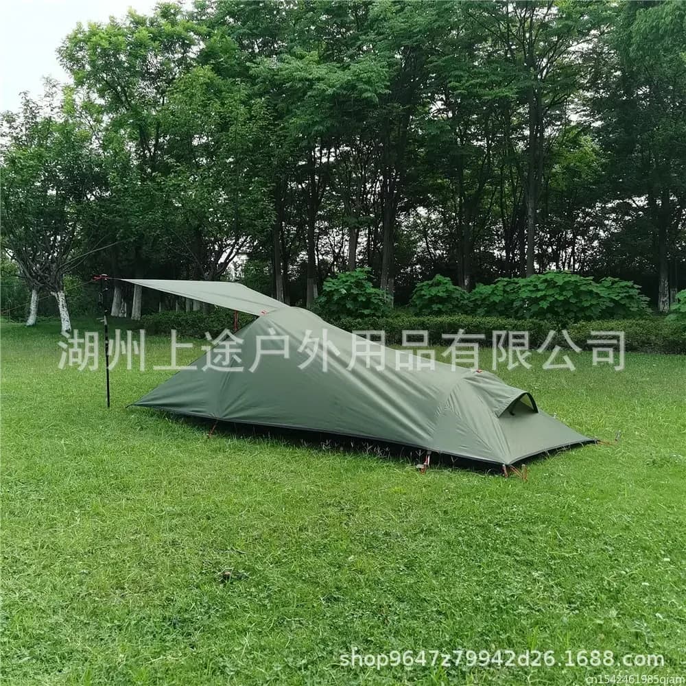 Ultralight Outdoor Camping Tent Camping Tent for 1 Person Water Resistant Tent Aluminum Support Portable Sleeping Bag
