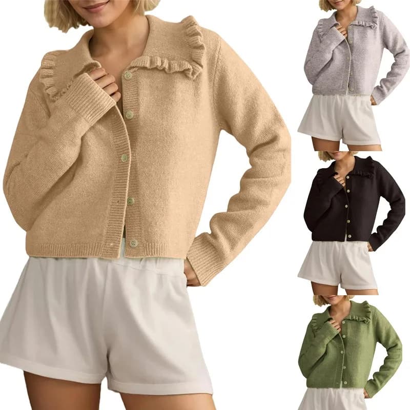 Maglione oversize maglione inverno autunno sciolto ufficio signora 2024 cappotto chic corto
