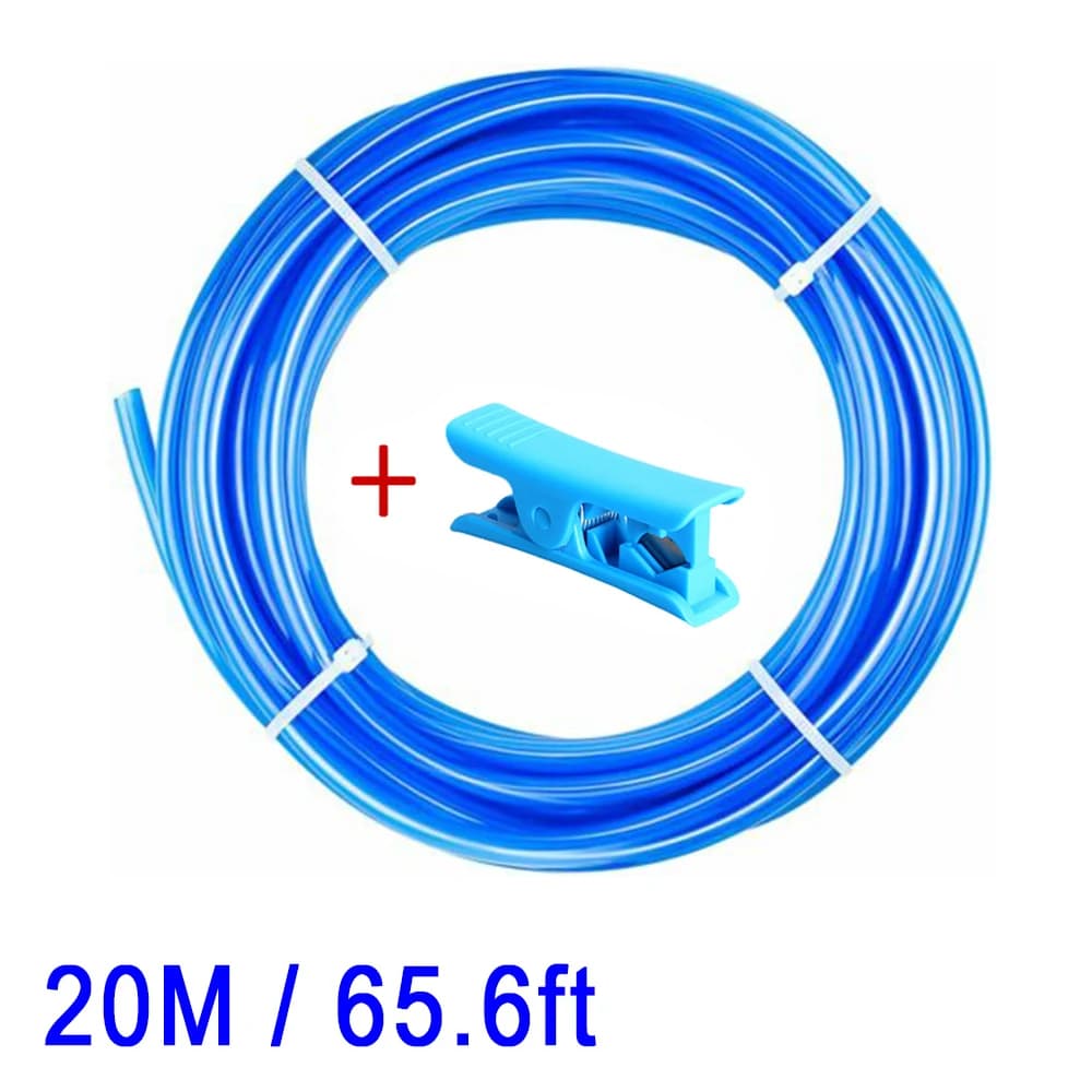 OD6mm ID4mm 10M 20M tubo in PE blu tubo flessibile per tubo flessibile con taglierina per sistema di filtraggio dell'acqua RO irrigazione per acquario