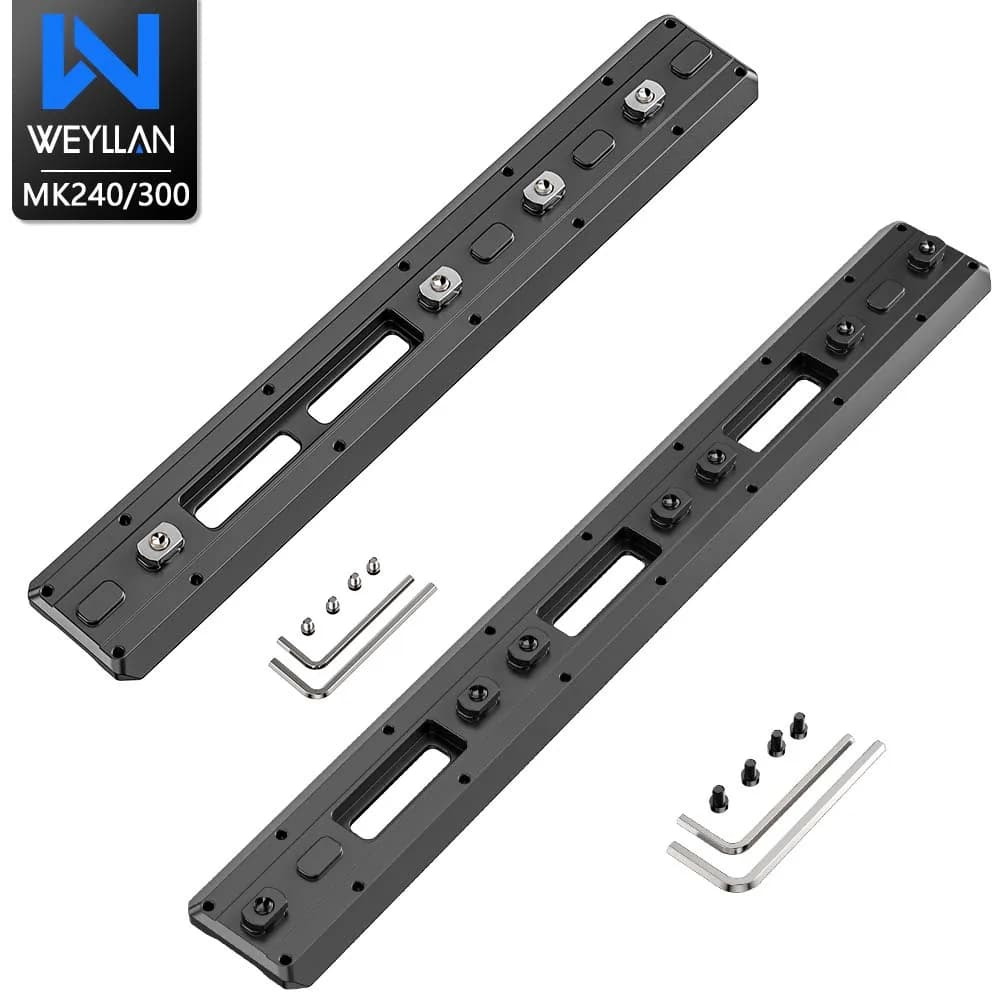 Mlok Arca Rail Arca Binario a coda di rondine Supporto per treppiede Piastra a sgancio rapido Mlok su guida Picatinny allungata WEYLLAN MK240/MK300