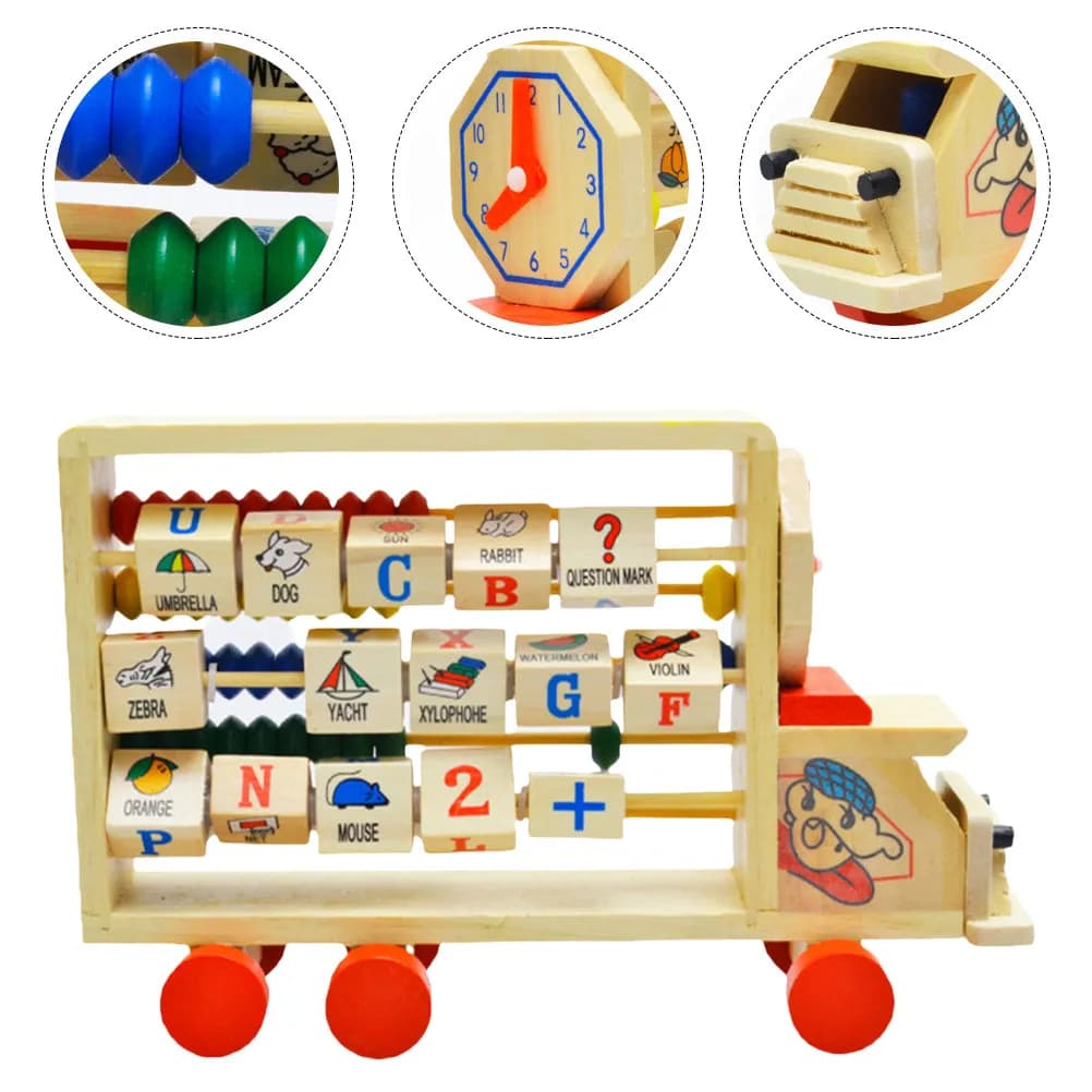 Colorful Wooden Abacus Stand Early Educational Kids Counting Tool Cognitive Math Learn Teaching Aid Calculate Abacus Stand