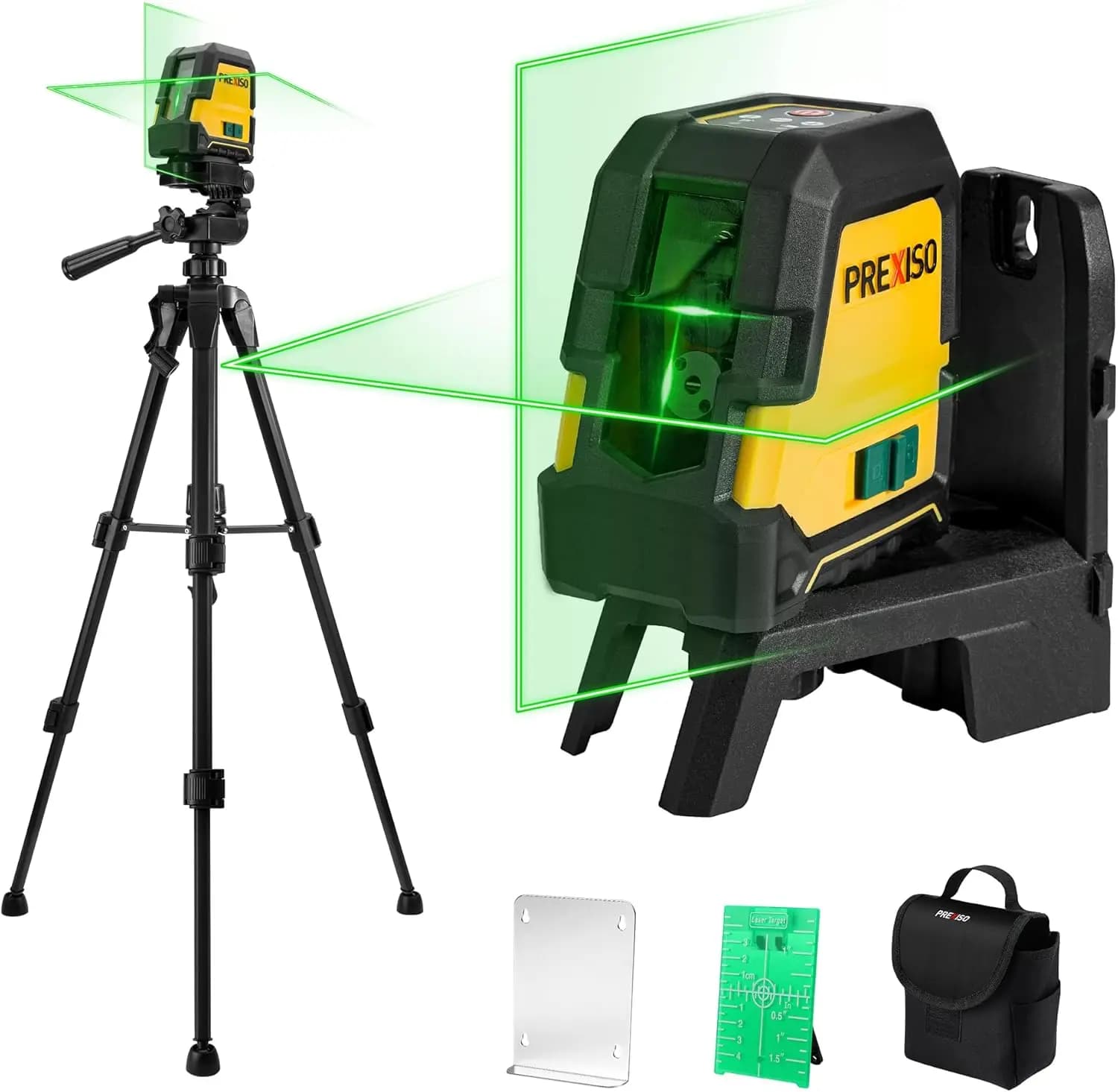 Livella Laser Autolivellante con Treppiede, Strumento a Doppia Linea Incrociata Ricaricabile da 30 Metri per Edilizia e Piastrellatura
