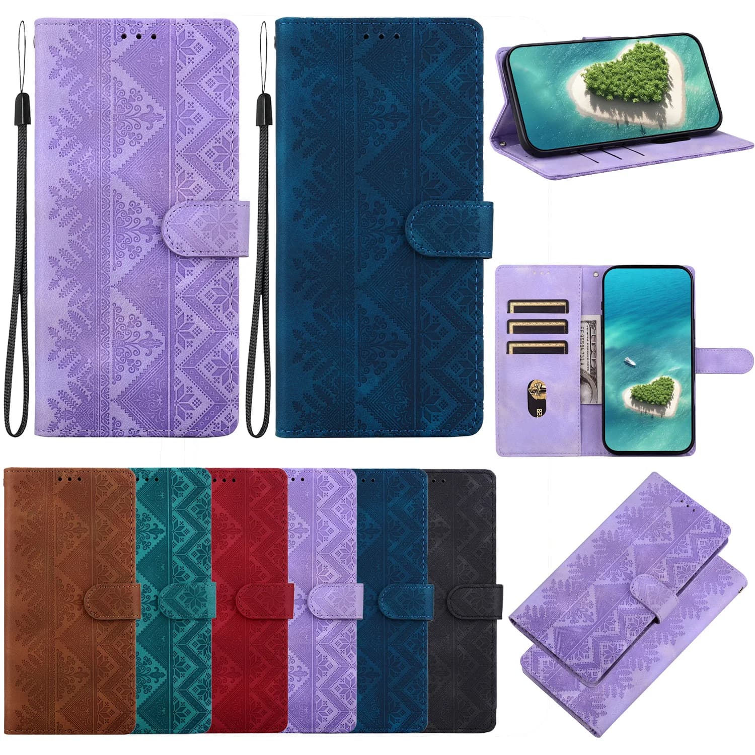 Magnetic Flip Wallet Leather Case For Realme 7 8 9 Pro Plus realme 5 5S 6I 5I 7I 8i 9i Stand Phone Protective Cover