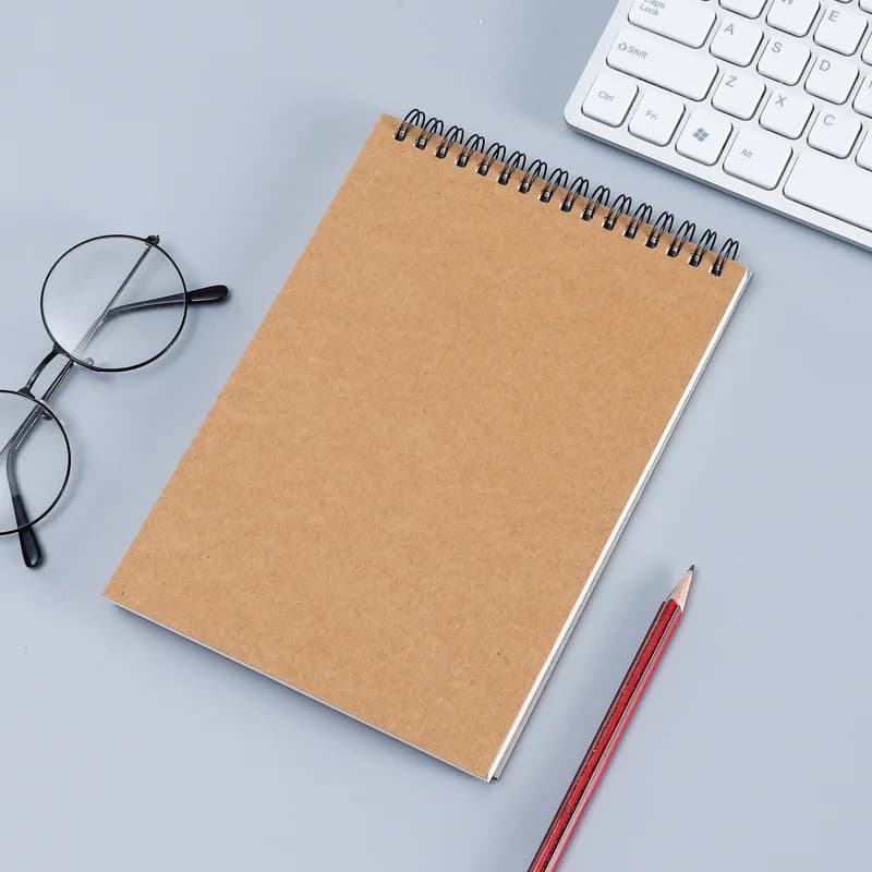 A4/A5/A6/16K Universal Sketchbook Drawing Book Art Student Hand-drawn Book Blank Thickened Coil Loose-leaf Hard Cover Flip Up