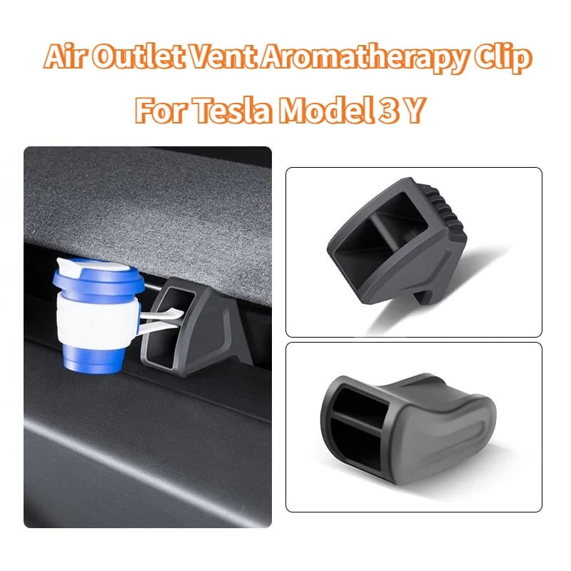 Adattatore Deodorante per Tesla Model 3 Y 2026, Clip Aromaterapia per Presa d'Aria, Clip Profumata in Silicone per Bocchette dell'Aria Auto, Accessori