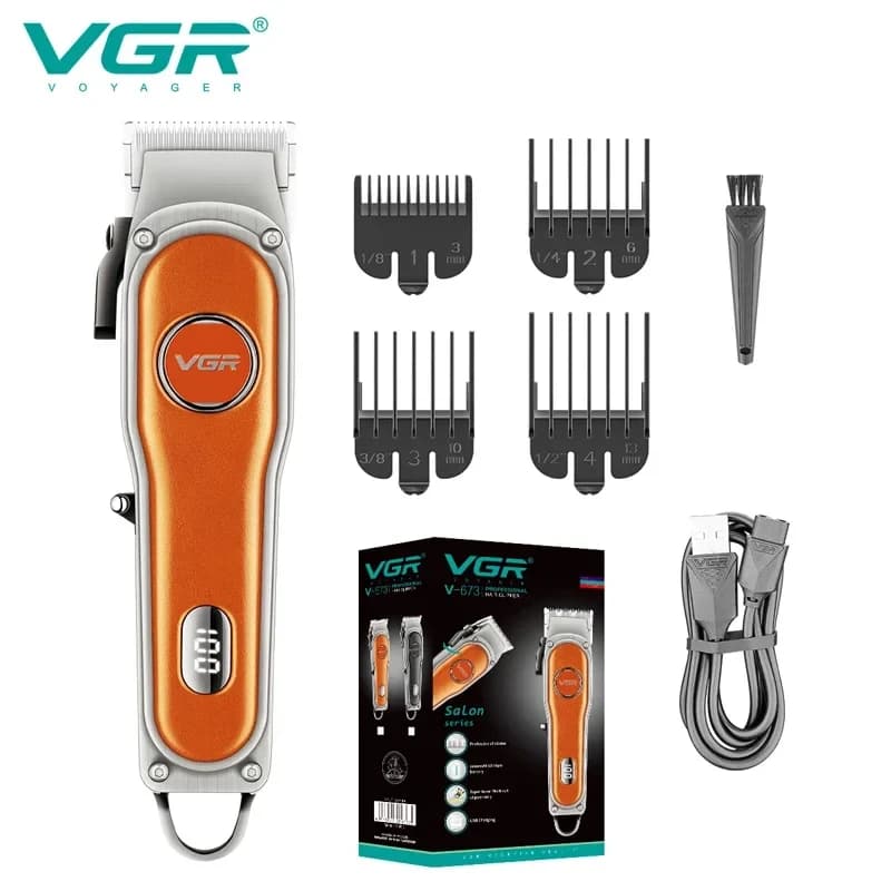 VGR 673 Haircuts Professional Haircuts Haircuts Vintage Cutting Machine LED Display Barber Electric Haircuts for Men