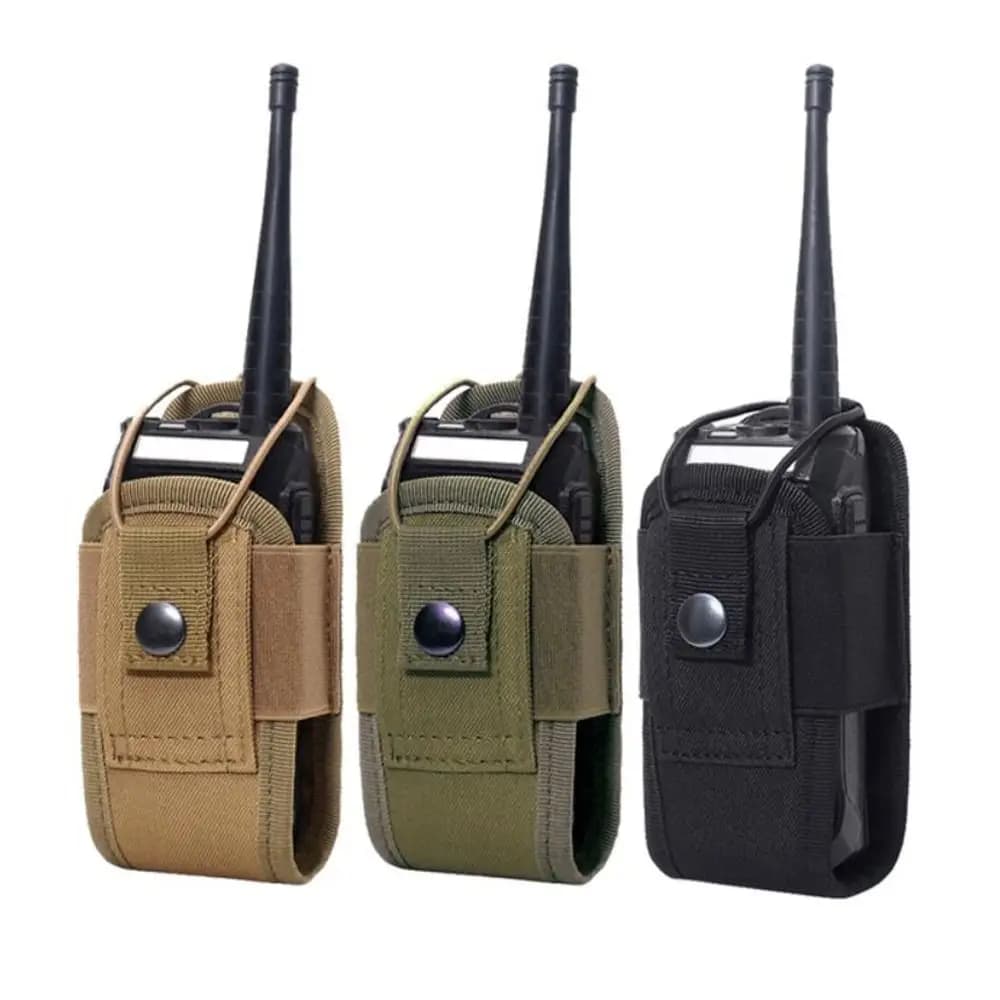 Borsa Porta Radio Walkie Talkie 1000D Molle, Custodia Portatile Resistente all'Usura, Tasca da Cintura per Interfono, Borsa da Trasporto per Caccia e Campeggio