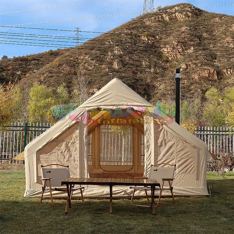 Tenda da esterno commerciale automatica per esterni grande Oxford impermeabile per viaggi in famiglia, tenda da campeggio gonfiabile