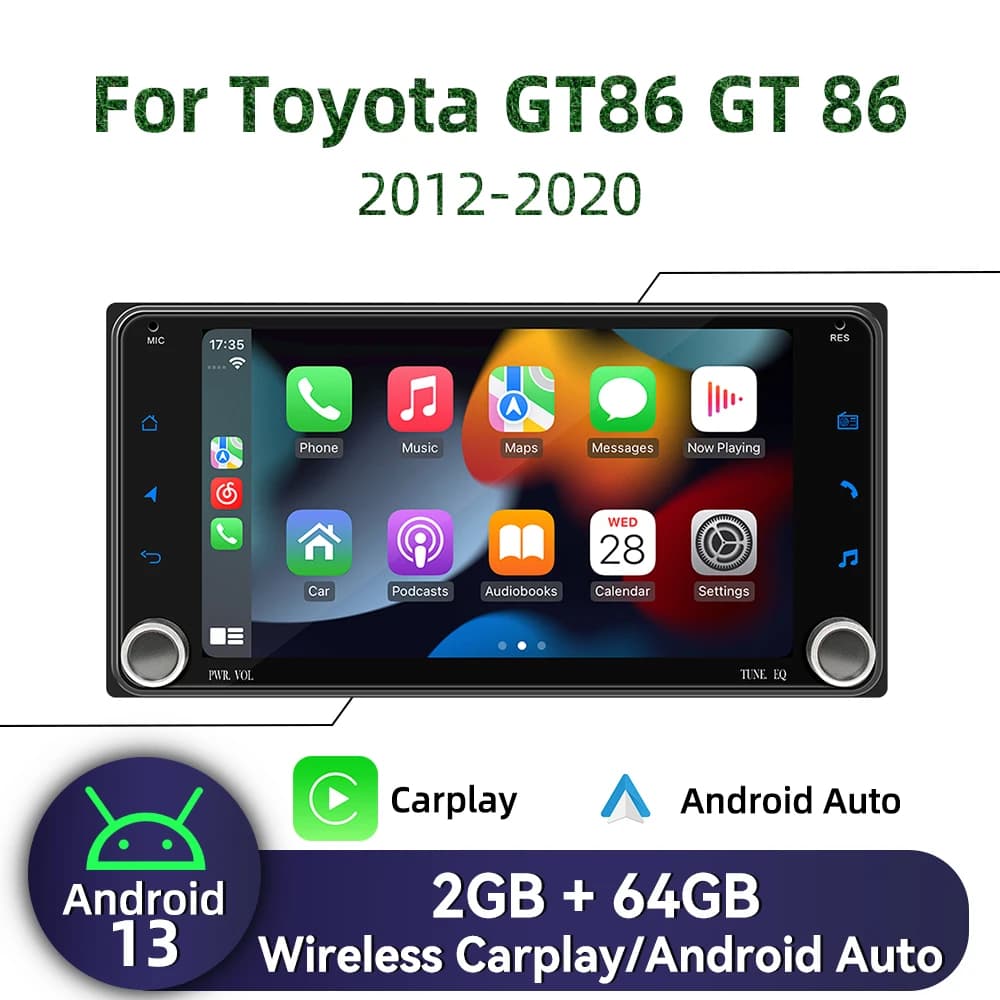 Android Car Multimedia 2Din For Toyota GT86 GT 86 2012-2020 7" Screen Wireless Carplay Autoradio Radio GPS WIFI Head Unit Stereo