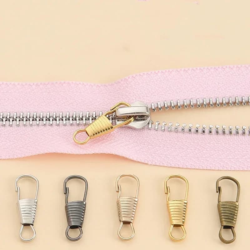 1/10/20/50x chiusura a cursore con cerniera in metallo Kit da cucito fai da te sostituzione fibbie rotte cerniera estrattore testa valigia cappotto Zip Pull Tab