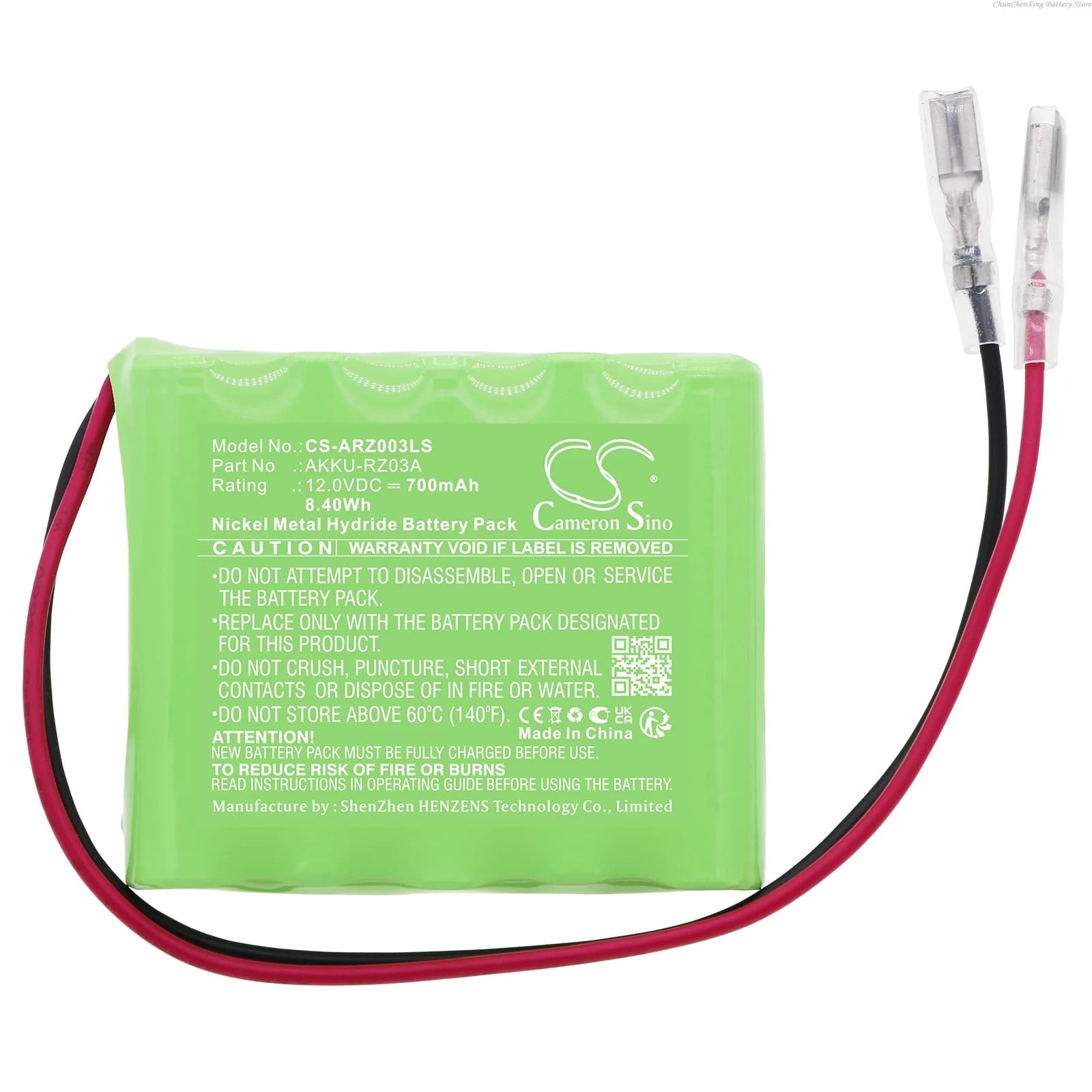 Batteria per porte automatiche da 4,8 V 2000 mAh AKKU-RZ03A per Indexa RZ03, batteria del sistema di allarme 3695887 , 3695887 per Ripetitore 9000FR 35516