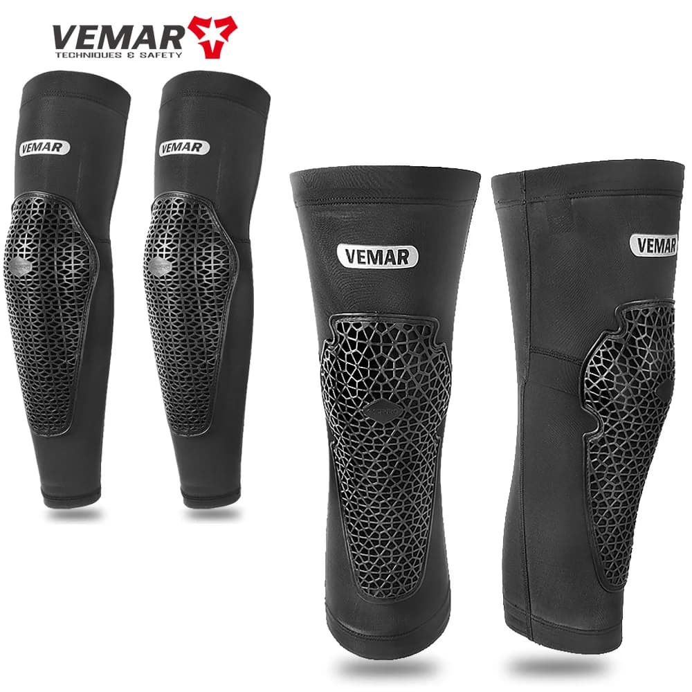 VEMAR Ginocchiere per moto estive Equitazione Anti-caduta Durevole Protezione per ginocchia per ciclismo all'aperto MTB ATV Gomitiere per motocross fuoristrada