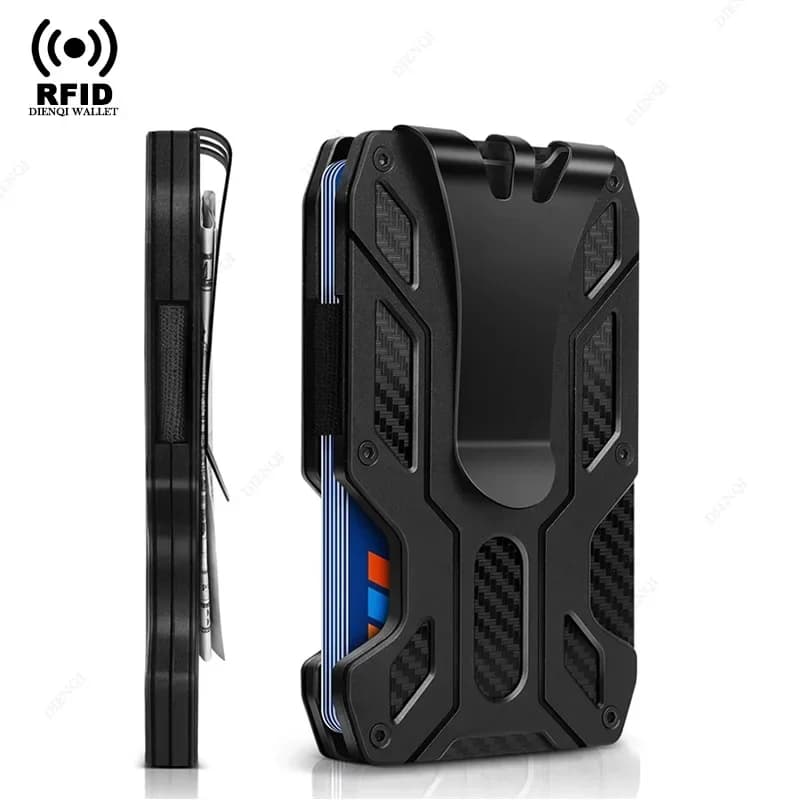 EDC Wallet Outdoor Card Holder Practical Wallet Magsafe Men's Wallet Fashion Men's Metal Fashion Mini Smart Magic Wallet