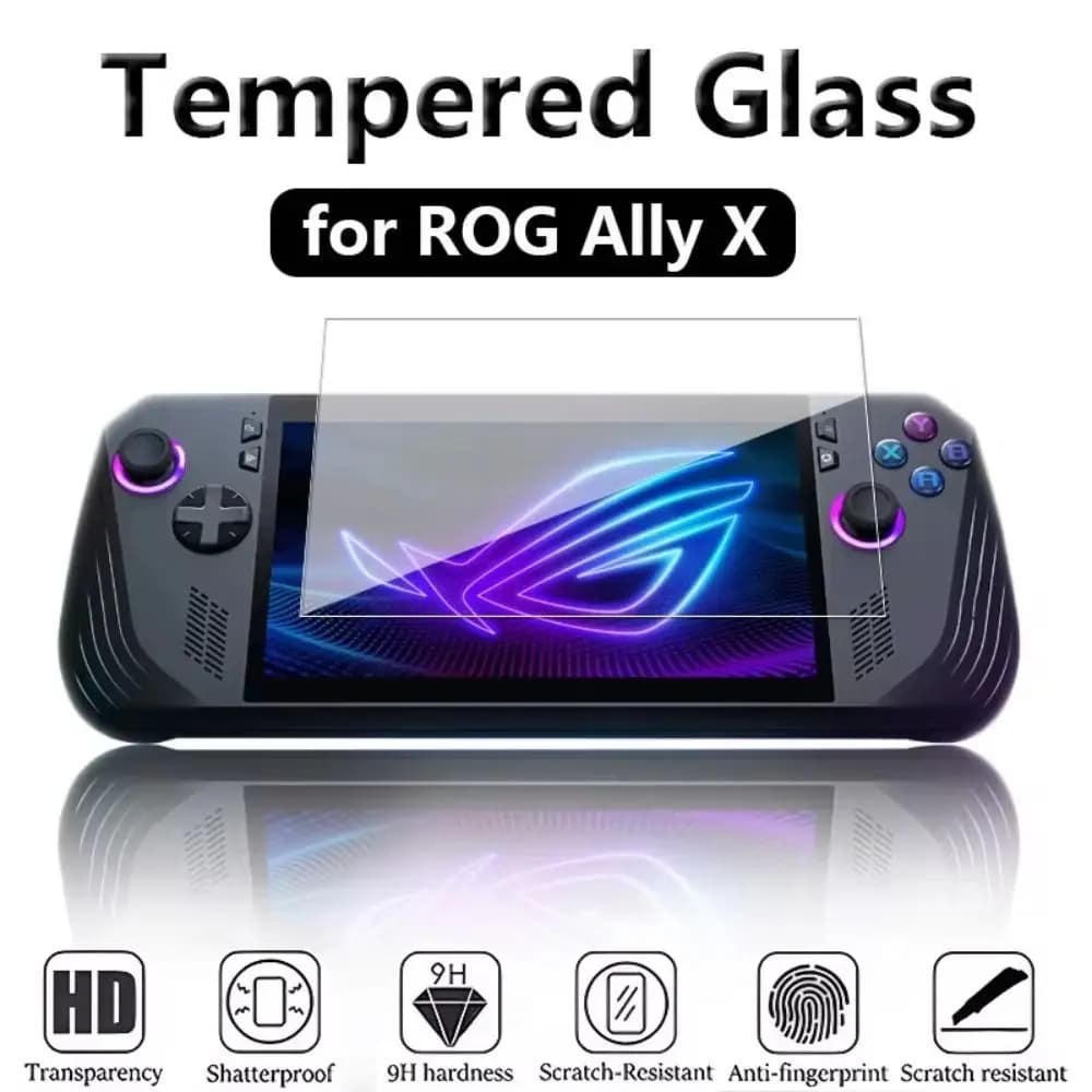 3PCS Accessori Console di gioco Protezione schermo Pellicola protettiva portatile da gioco HD da 7 pollici a prova di esplosione per ROG Ally X 2024
