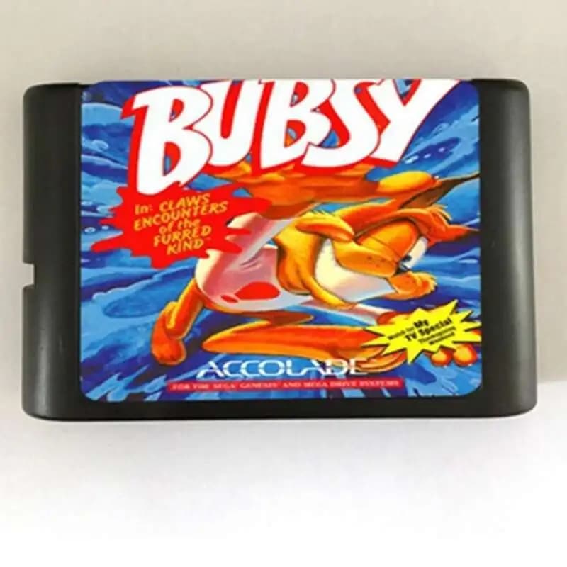Bubsy Game Card 16bit MD Cart For Sega Mega Drive For Genesis Free Shipping