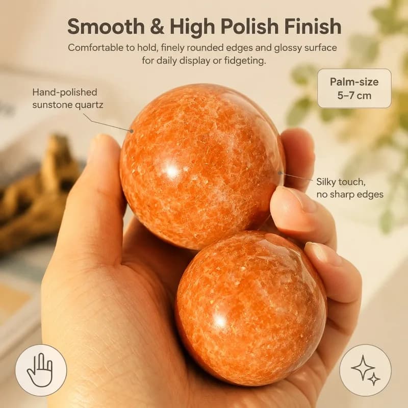 Natural high-quality sunflower crystal ball, is a casual crystal with random styles, suitable for Valentine's Day, Thanksgiving, and Halloween holiday gifts for family and friends, as well as home, office, and study decorations