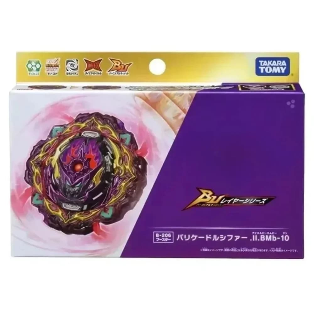 Takara Tomy Bey BU DB B-206 Barricata Lucifero Cuscinetto illegale Mobius-10 GIOCO CARD
