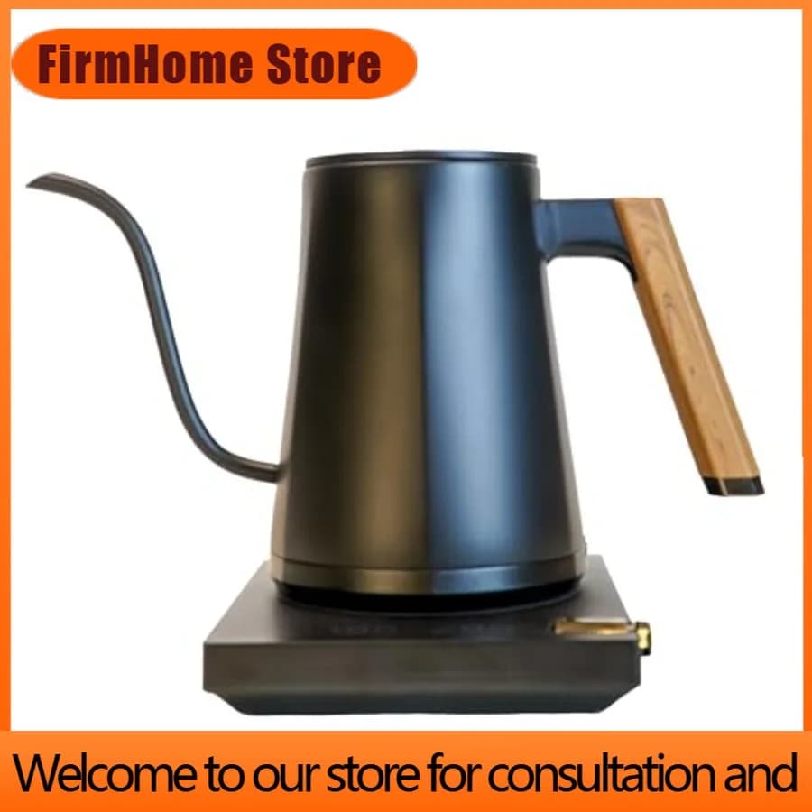 FirmHome StoreTurin Electric Pour Over Kettle 600ml Stainless Steel Gooseneck Kettle With Precise Temperature Control Rapid Heat