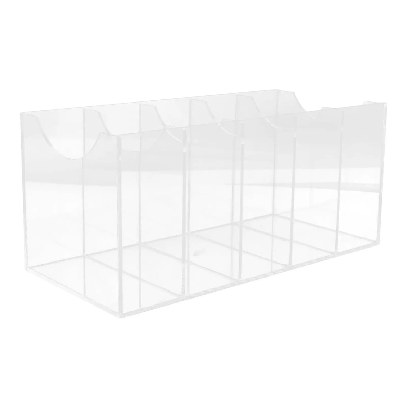 Organizzatore per Cinture in Acrilico Trasparente a 5 Scomparti, Porta Cinture per Armadio e Cassetti, Espositore per Cravatte e Accessori