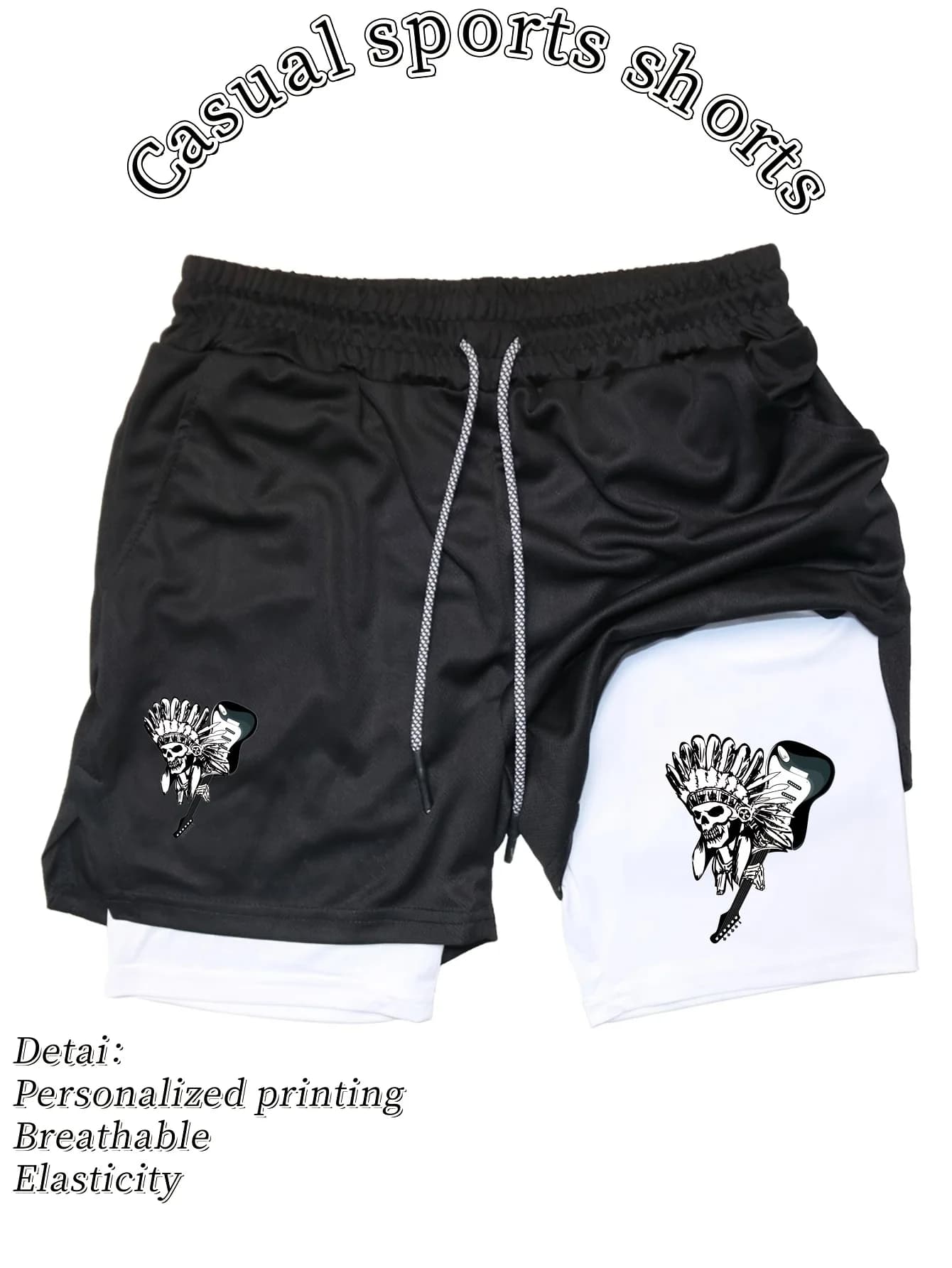 2025 Hot-Selling Men'S Summer Quick-Dry Fitness Double-Layer Sports Breathable Running Training Pants with Slight Elasticity