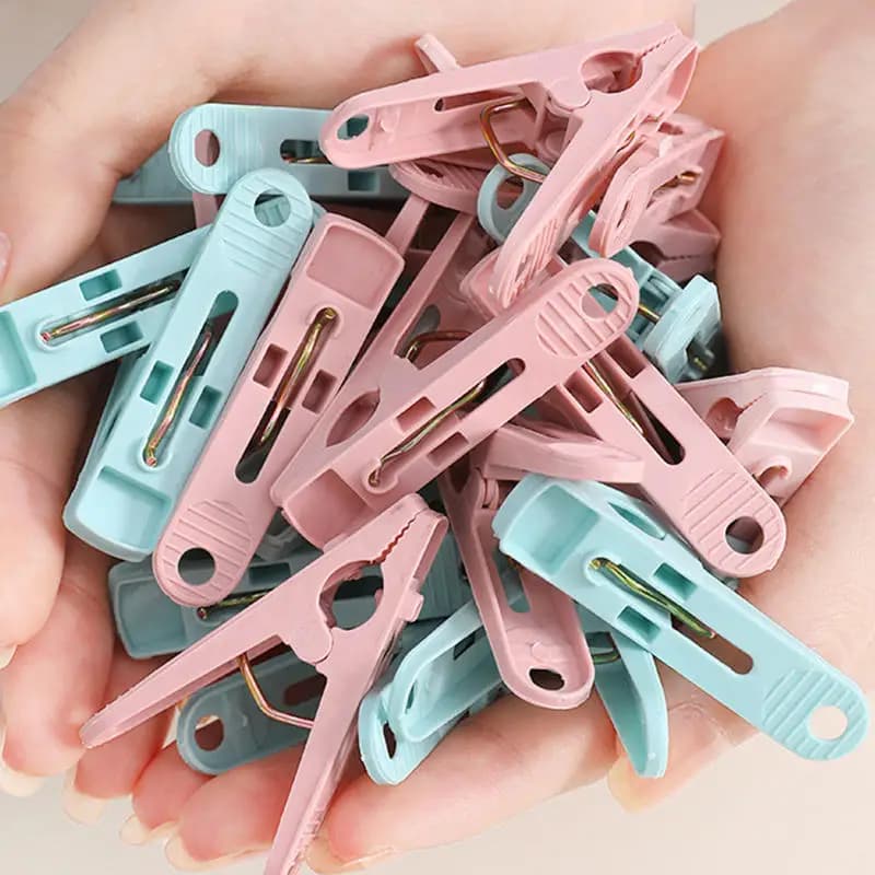 30 pieces plastic springs for laundry springs for laundry springs for storing quilt towels spring clip with basket cabin clothes hangers