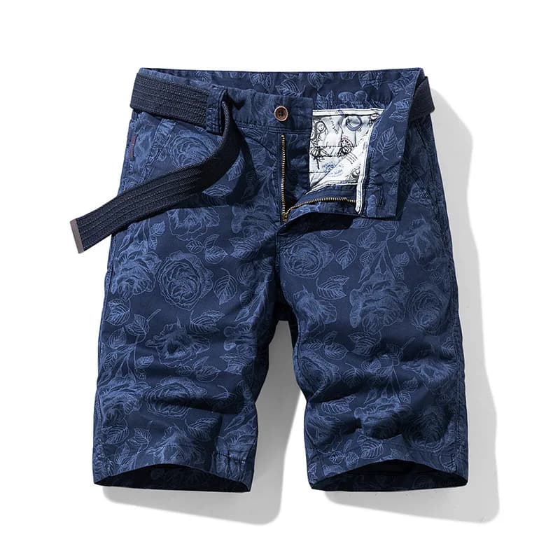 New Fashion Men Summer Thin Printed Casual Shorts Man Trendy Shorts Pants Good Quality Cotton Male Beach Shorts Size 38 No Belts