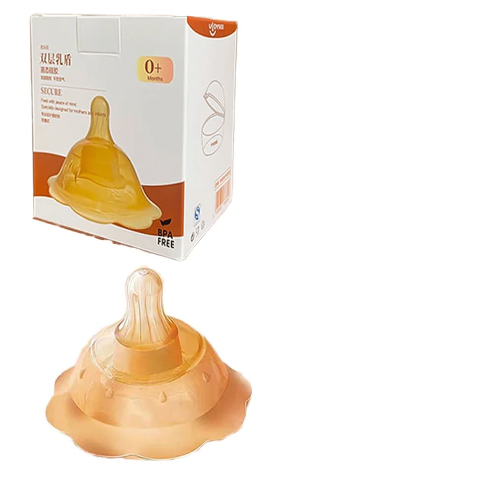 Protezione per Capezzoli in Silicone Senza BPA, Prodotto Morbido per l'Allattamento al Seno, Massaggiagengive per Neonati da 0-12 Mesi