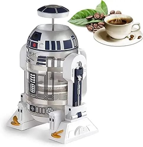 Caffettiera French Press da 32 Oz, in Acciaio Inossidabile 304, Isolata, per Caffè e Tè Ricchi, Bianca