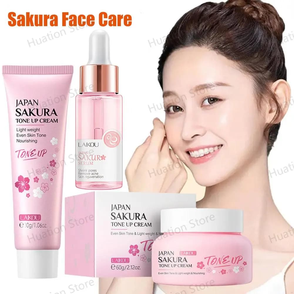 LAIKOU Japan Sakura Essence Cream Cherry Blossom face moisturizing cream Shrink pori cosmetic collagen skin care