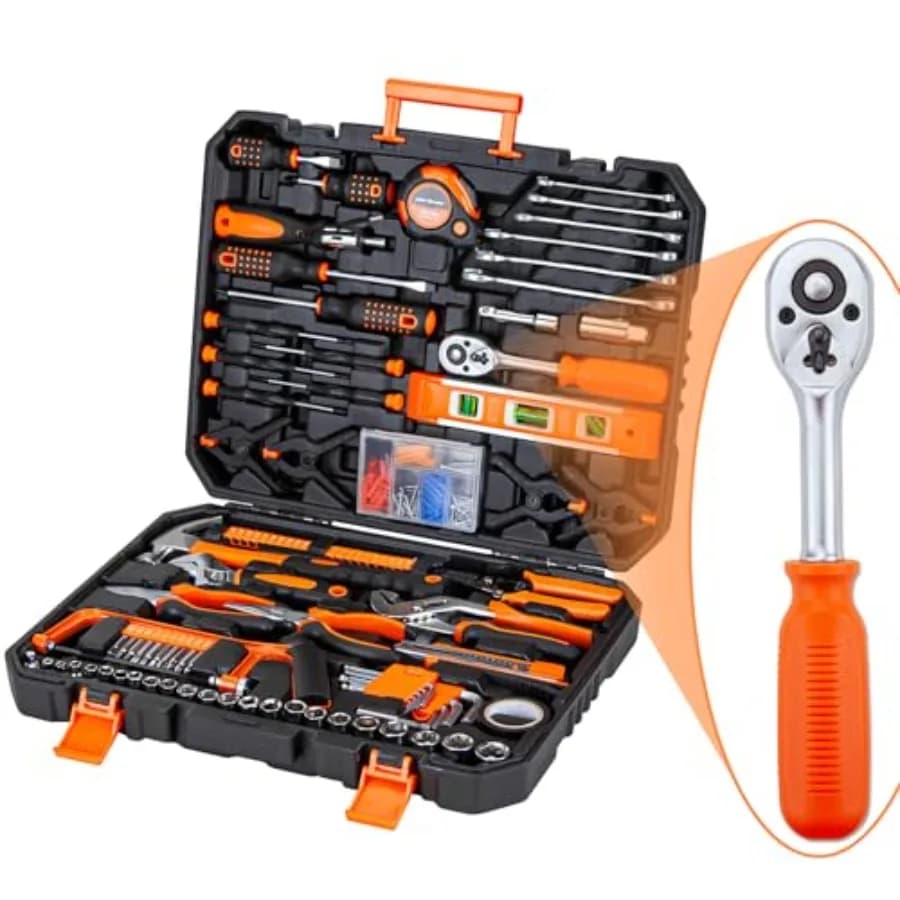 Set di 238 Pezzi di Chiavi a Bussola per Riparazione Auto, Kit di Utensili Manuali Misti per Uso Domestico Generale con Custodia in Plastica