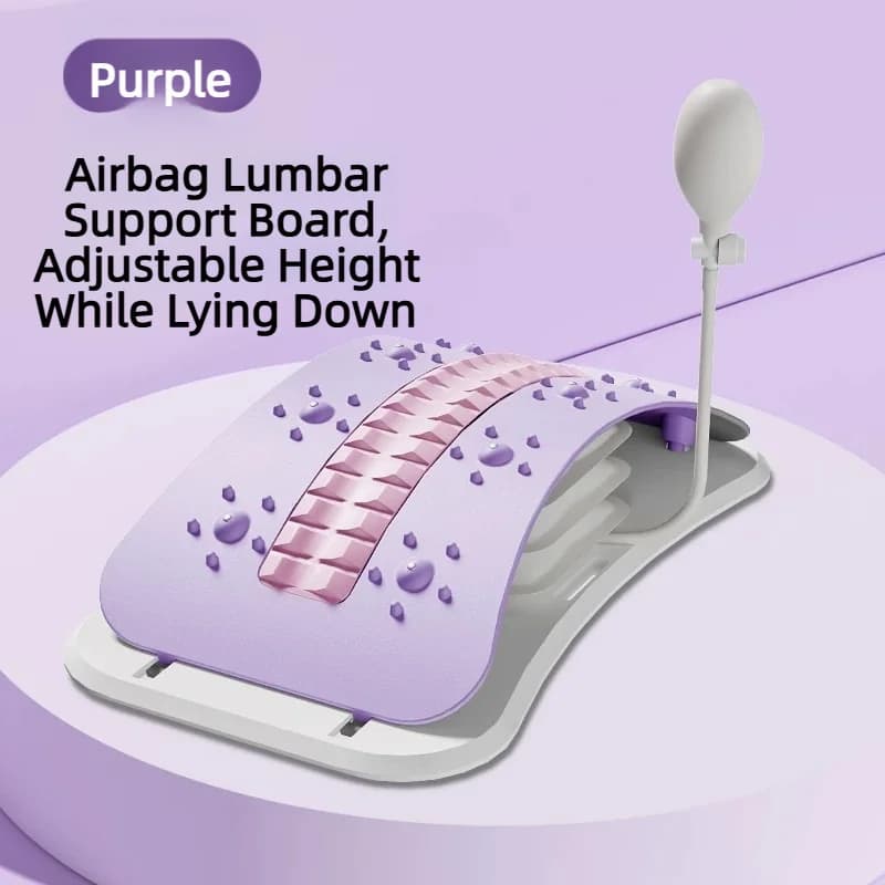 Massaggiatore Schiena Regolabile Foreverlily con Airbag, Supporto per Collo e Vita, Massaggio Lombare e Cervicale, Rilassamento Muscolare, Stretcher per Postura